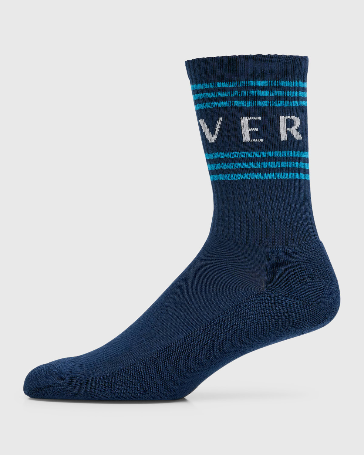 Versace Men's Athletic Logo Crew Socks In Navy