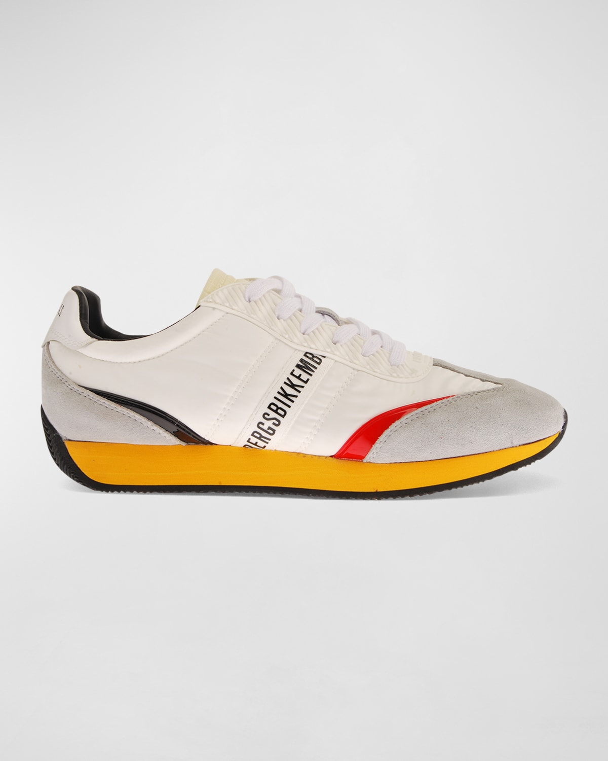 Bikkembergs Men's Nylon Logo Low-top Trainers In White