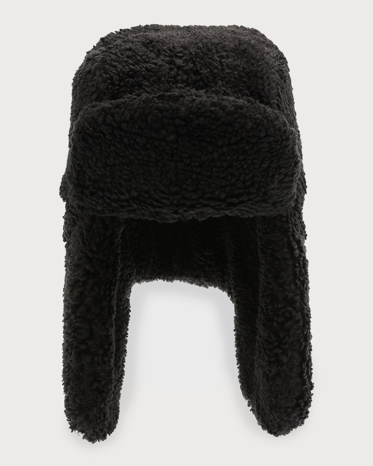 Shop Ugg Logo Sherpa Puff Trapper Hat In Blk Black