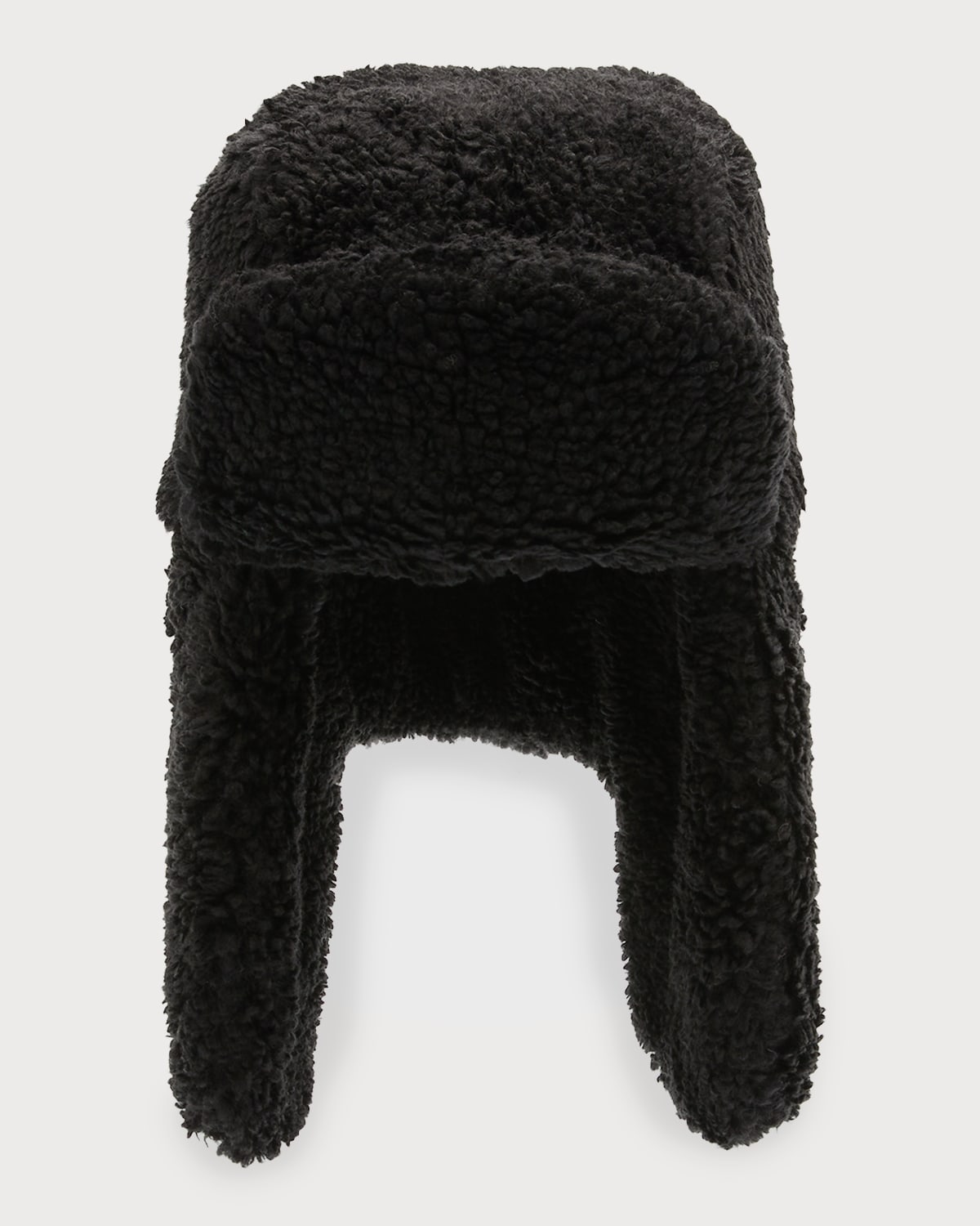 Ugg Sherpa Puff Trapper Hat In Blk Black