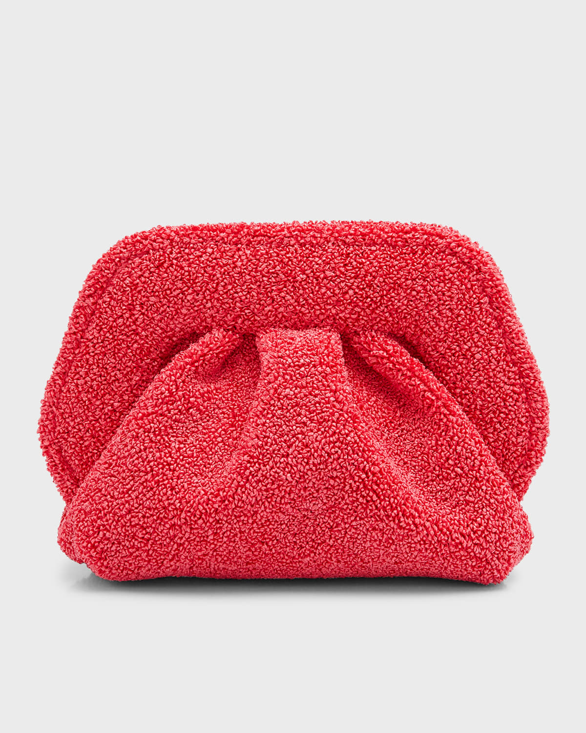 Themoirè Gea Textured Faux-leather Clutch Bag In Raspberry