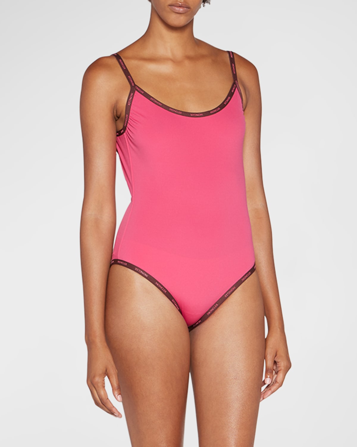 MONCLER ONE-PIECE SWIMSUIT WITH LOGO TRIM
