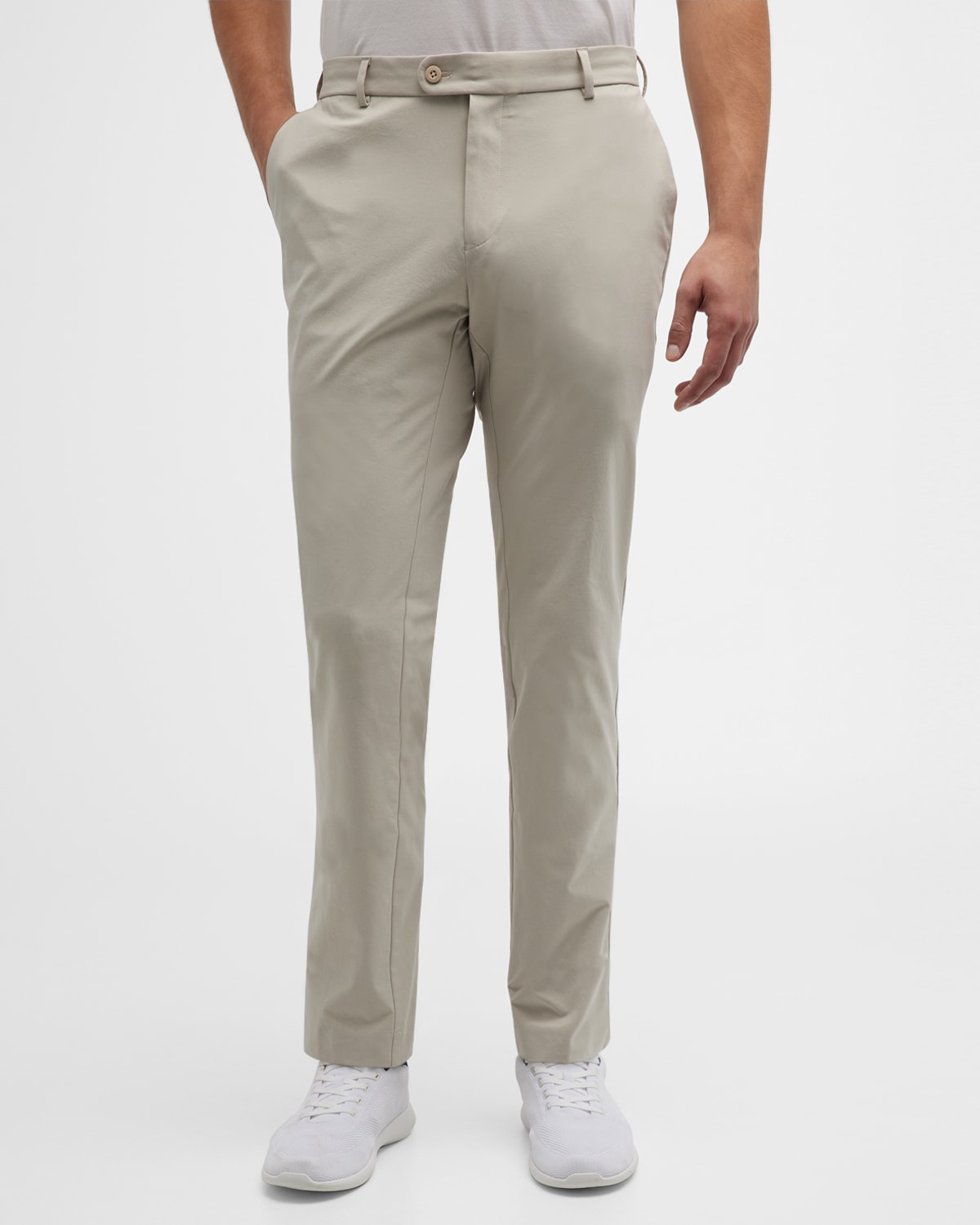 Shop Peter Millar Men's Surge Performance Stretch Trousers In Oatmeal