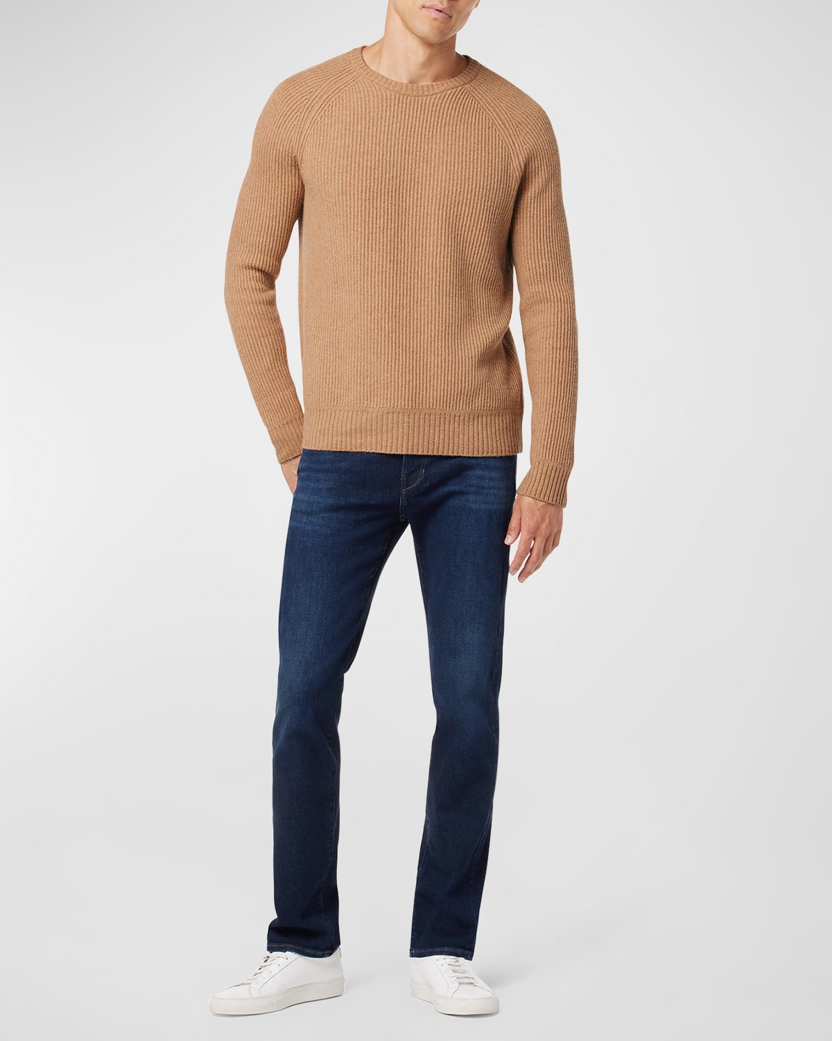 Men's Shaker Stitch Wool-Blend Sweater
