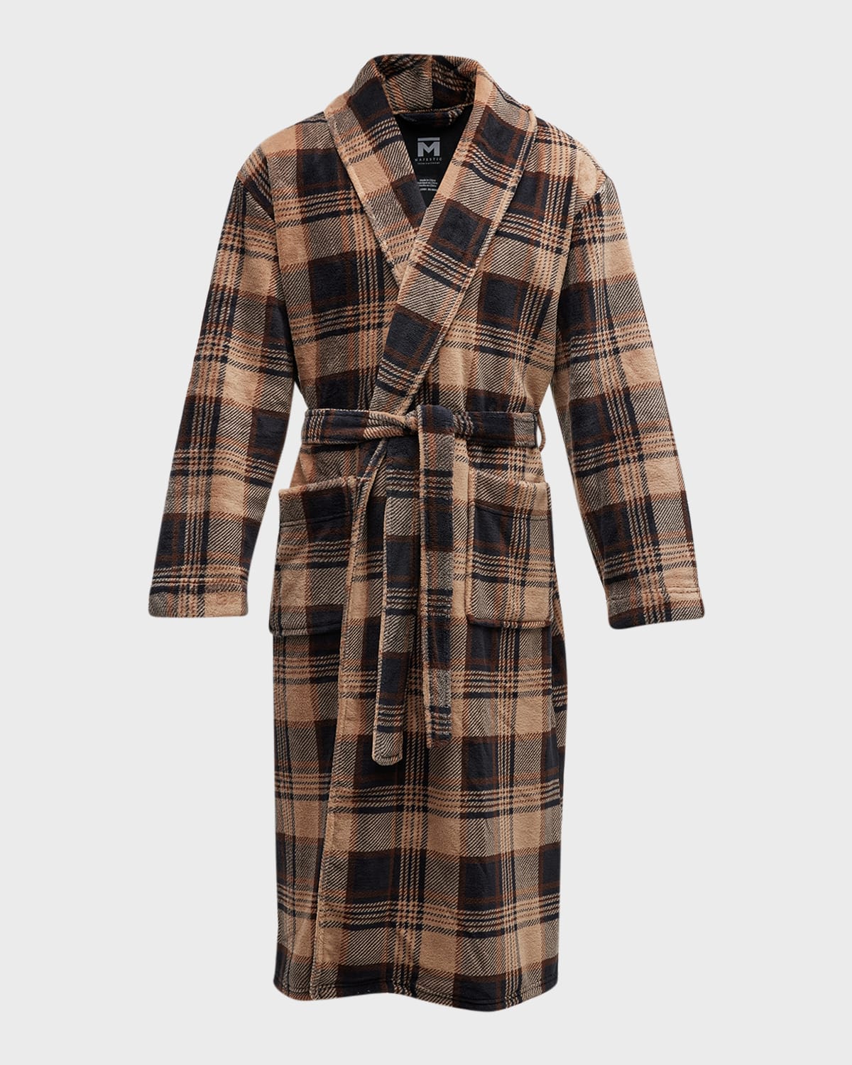 Men's Plaid Fleece Robe