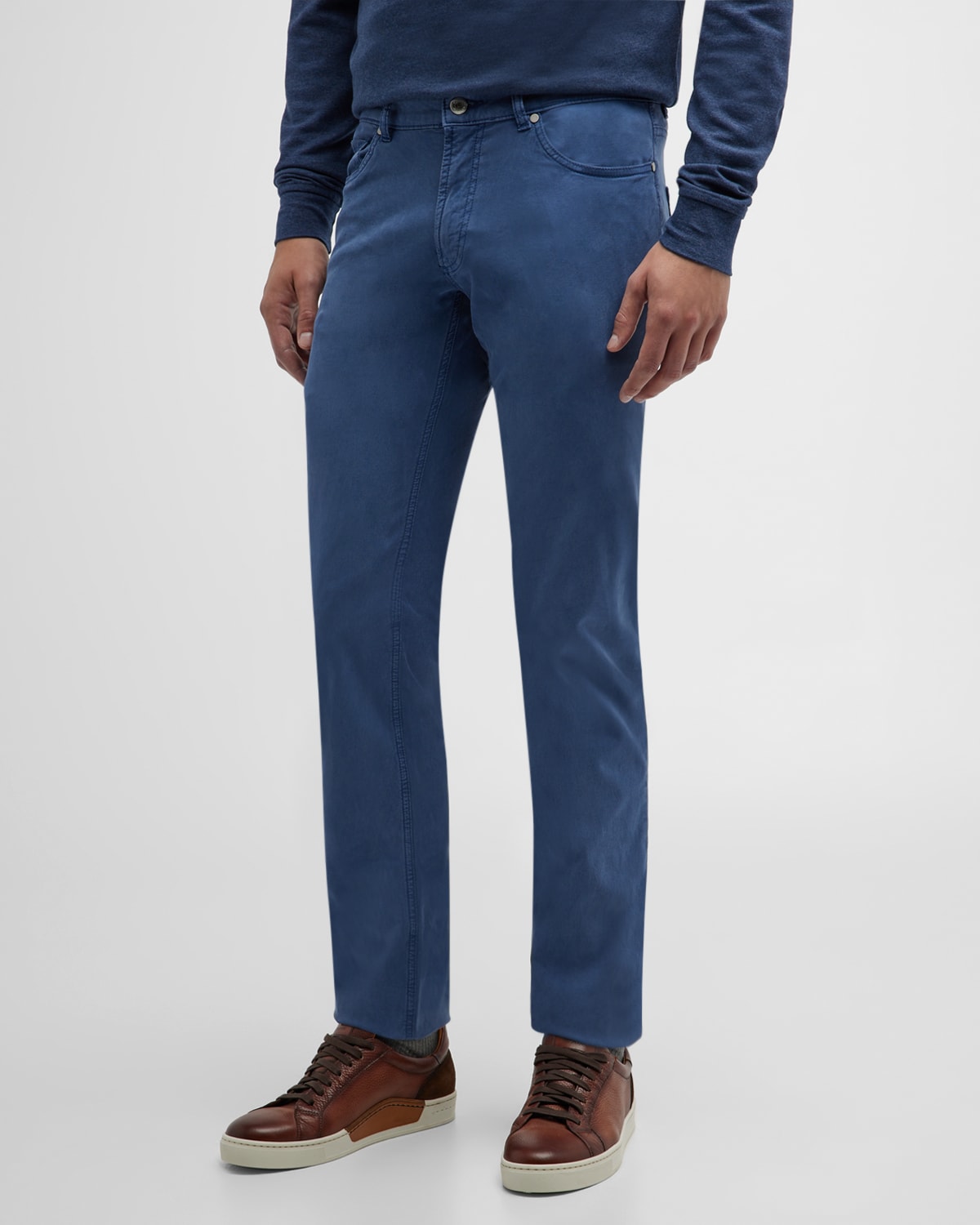 Shop Peter Millar Men's Wayfare 5-pocket Pants In Riviera Blue