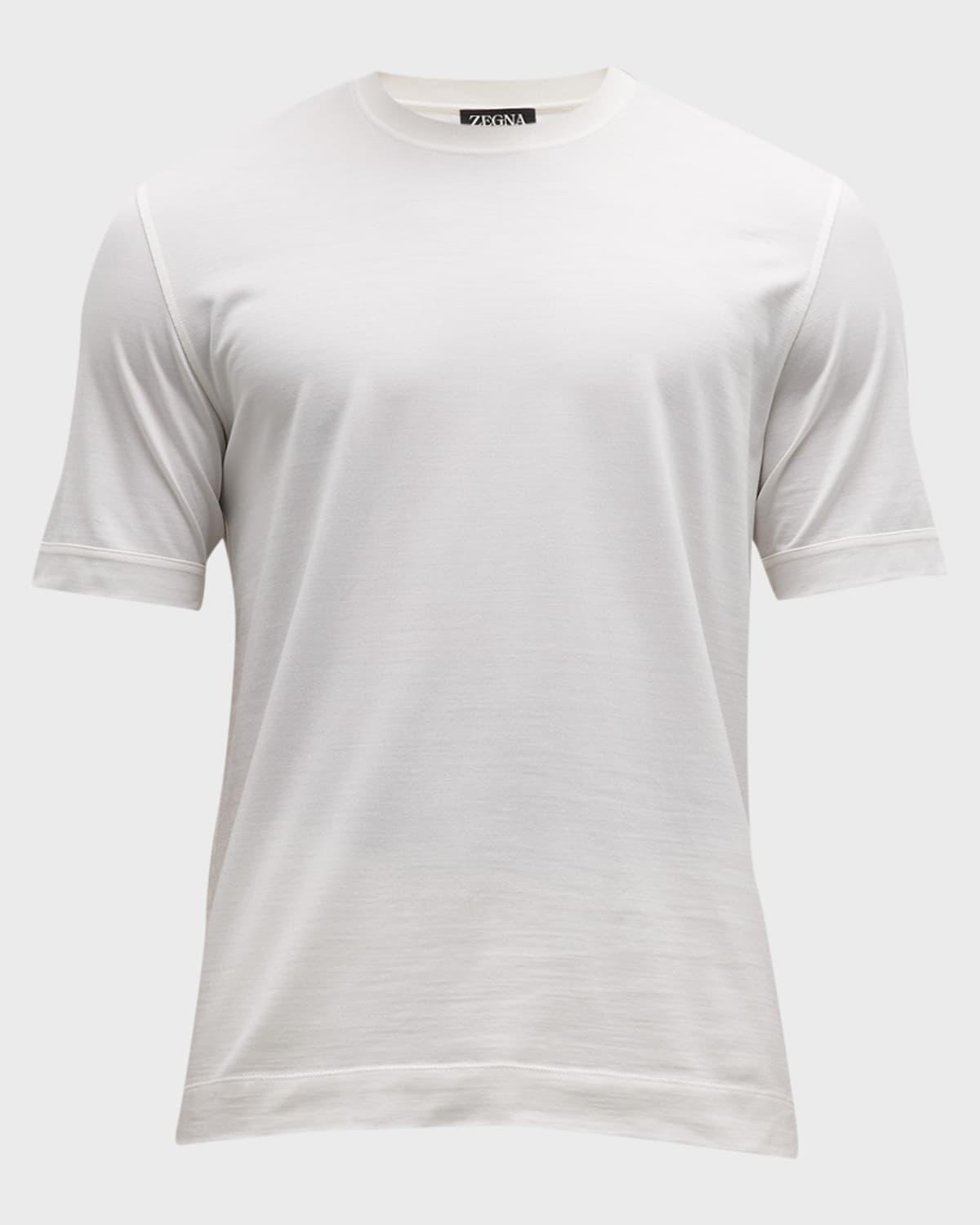 ZEGNA MEN'S SILK-COTTON LEGGERISSIMO T-SHIRT 