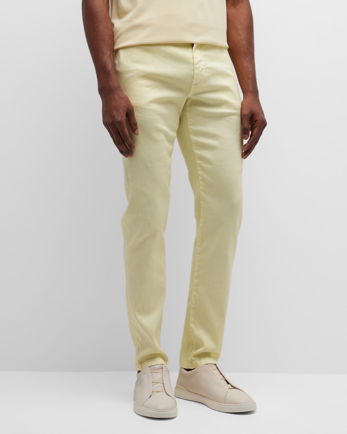 Men's Linen-Cotton 5-Pocket Pants