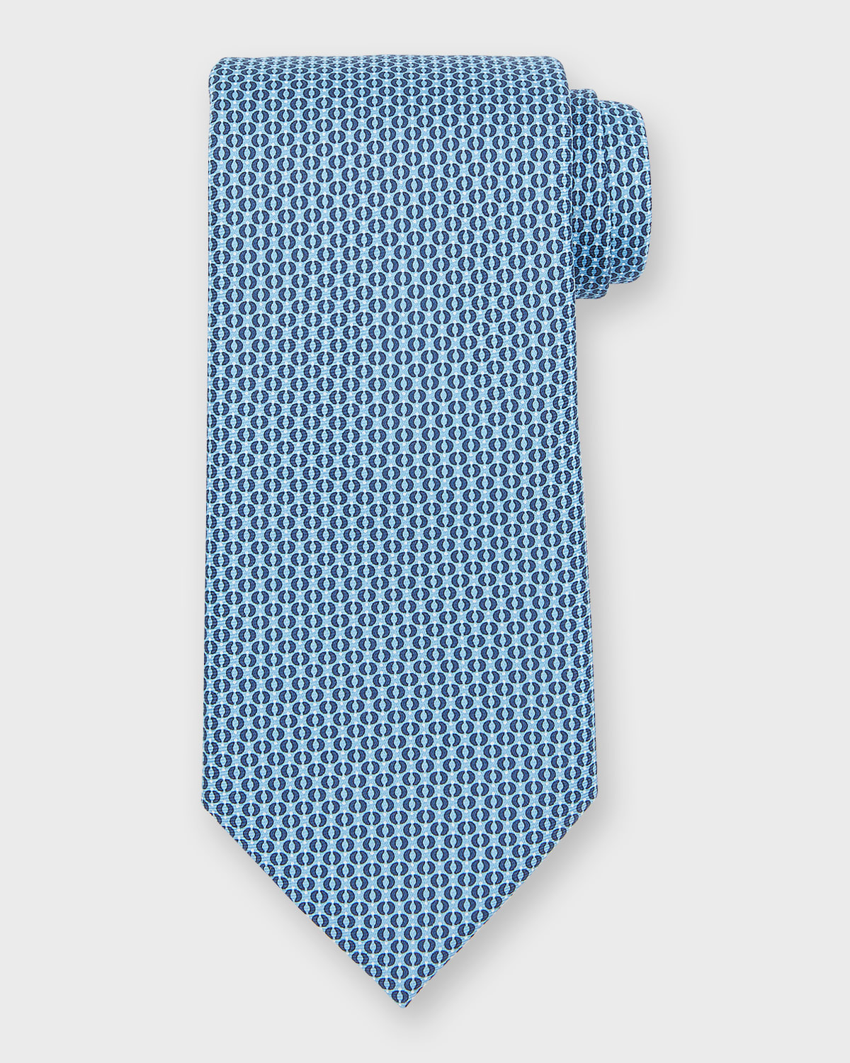 Men's Micro-Circle Print Silk Tie