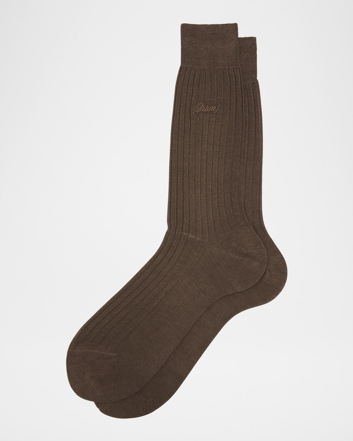 Men's Ribbed Cotton Crew Socks