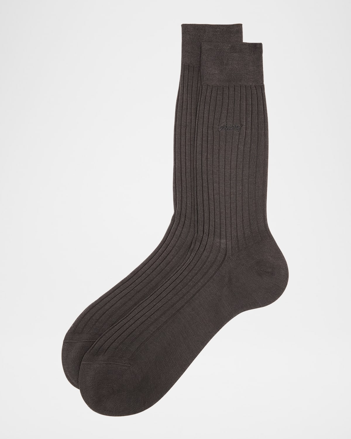 Men's Ribbed Cotton Crew Socks