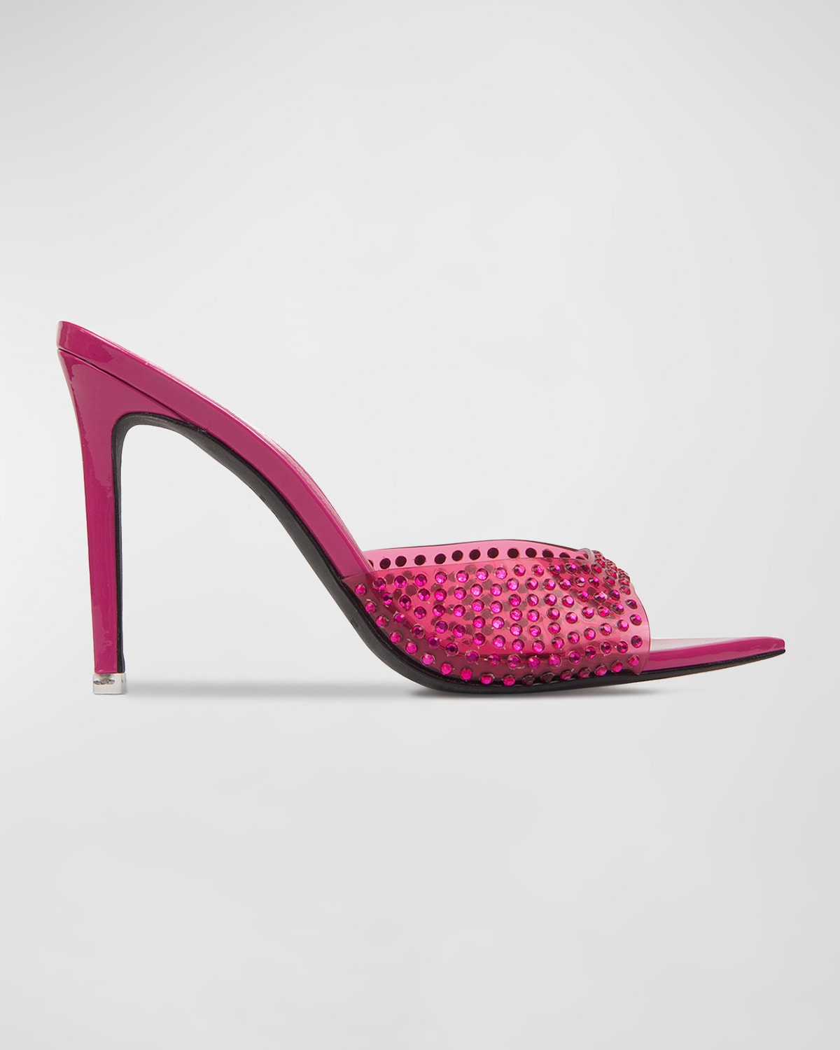 Bestie Point-Toe Vinyl Mule Sandals