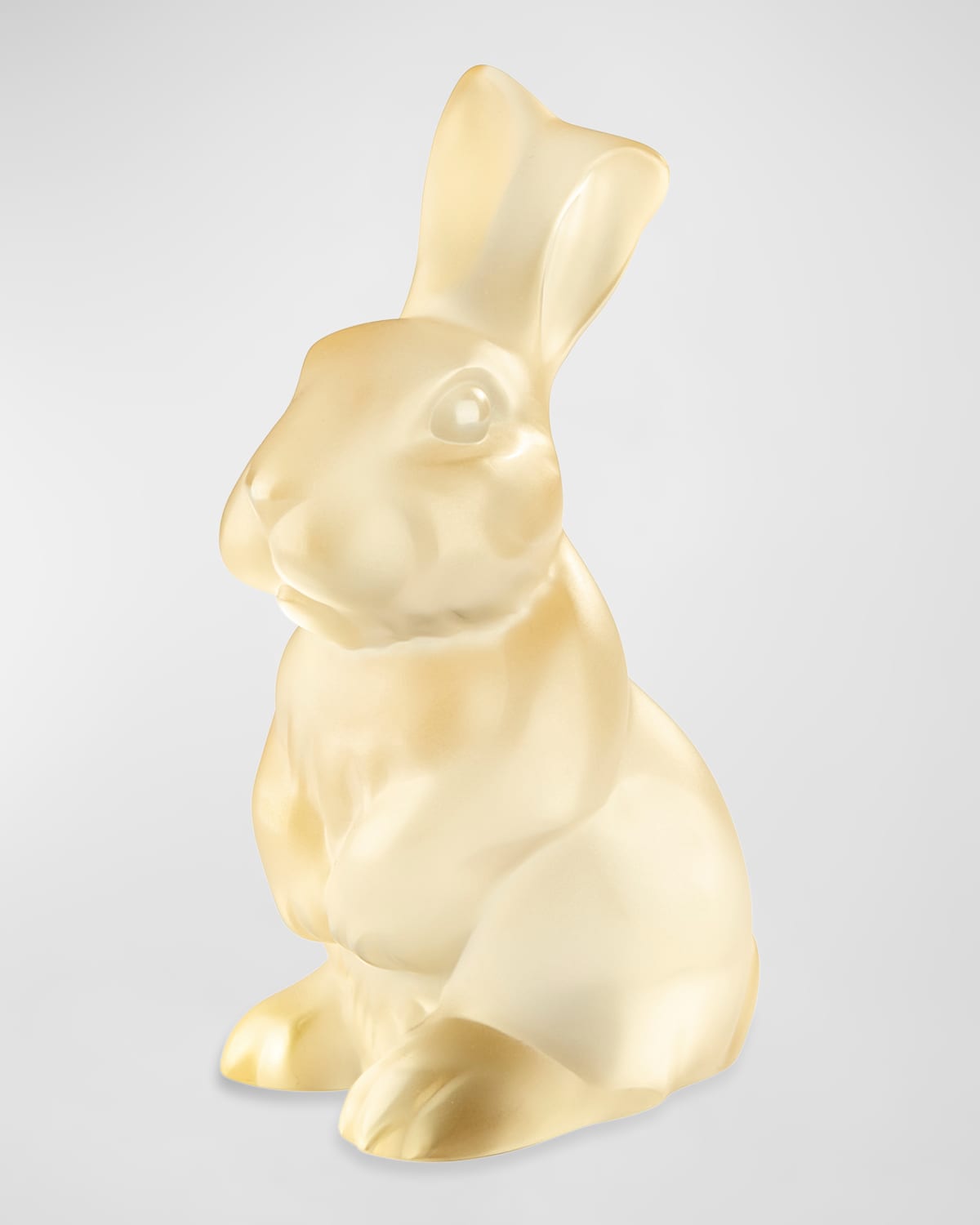 Lalique Toulouse Rabbit Figurine In Gold Luster