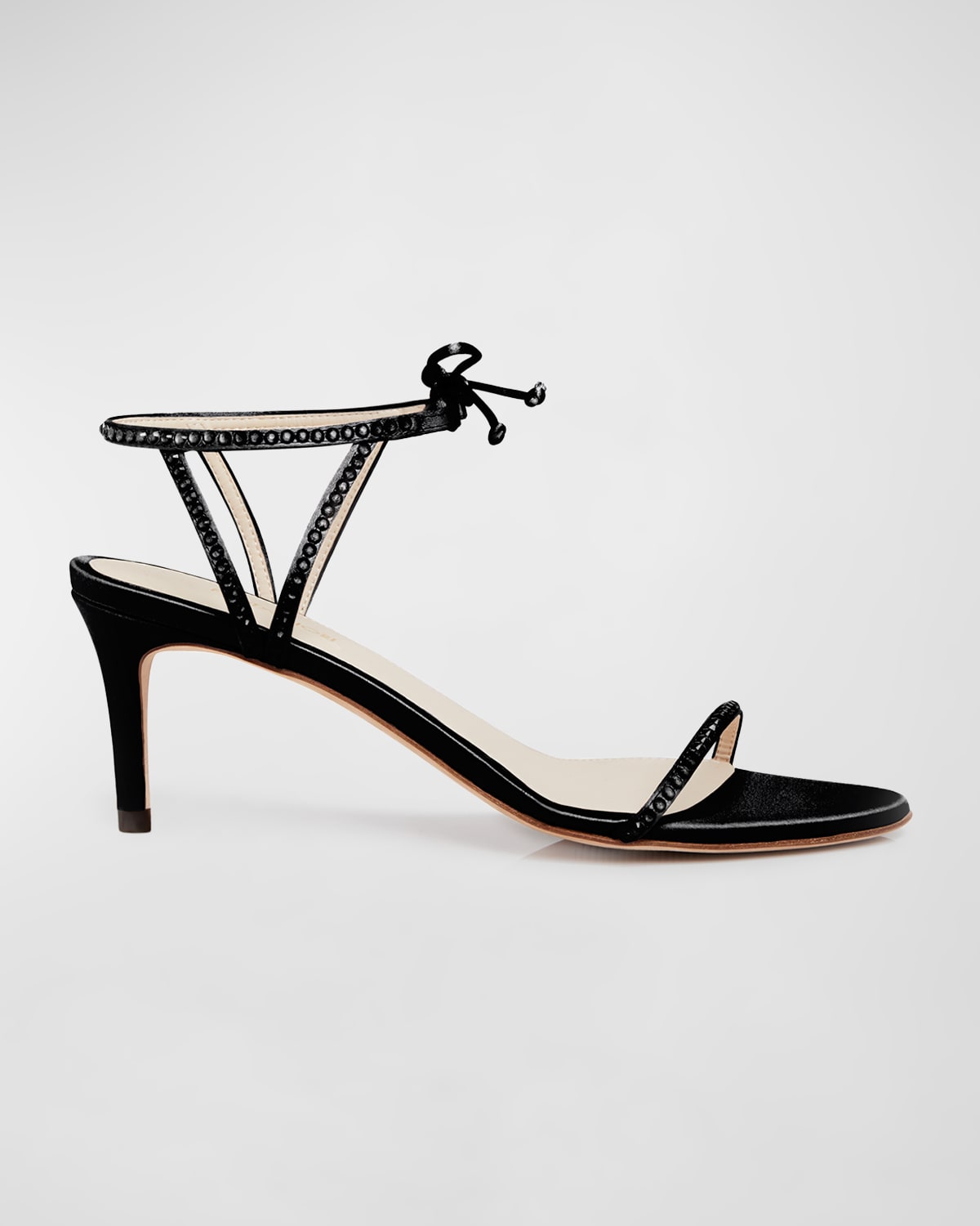 Prota Fiori Clover Embellished Ankle-tie Sandals In Midnight