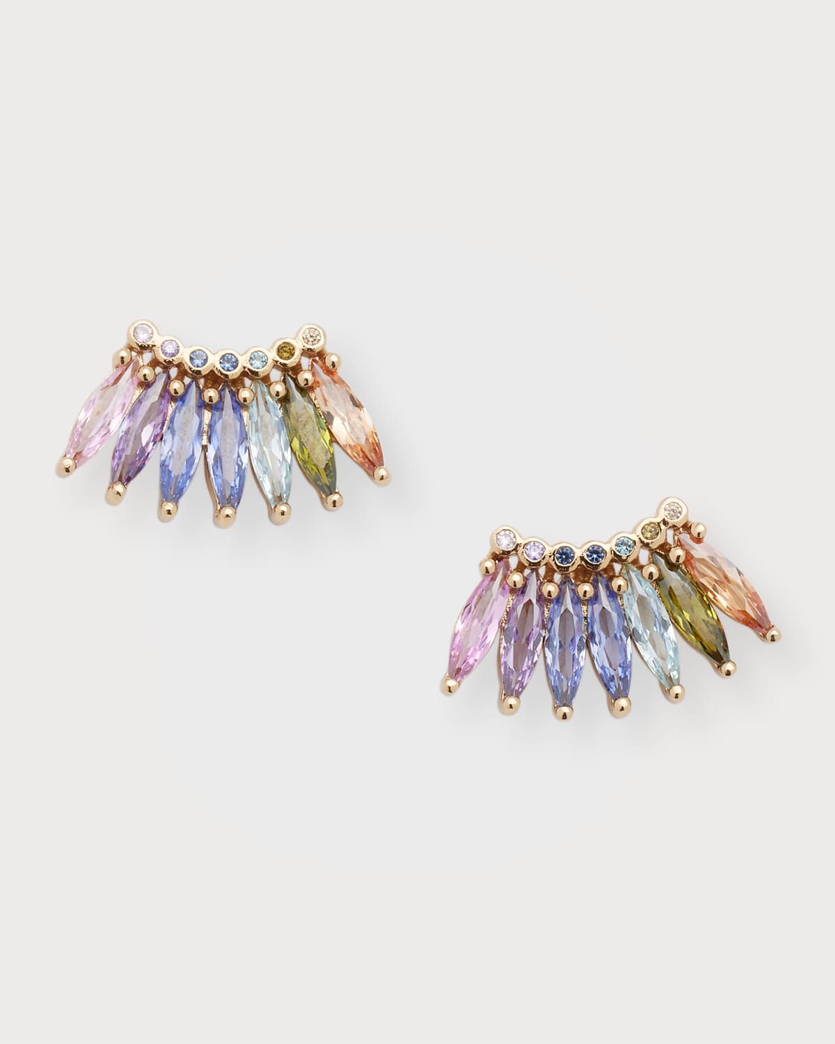 Mignonne Gavigan Madeline Petite Stud Crystal Earrings In Multi