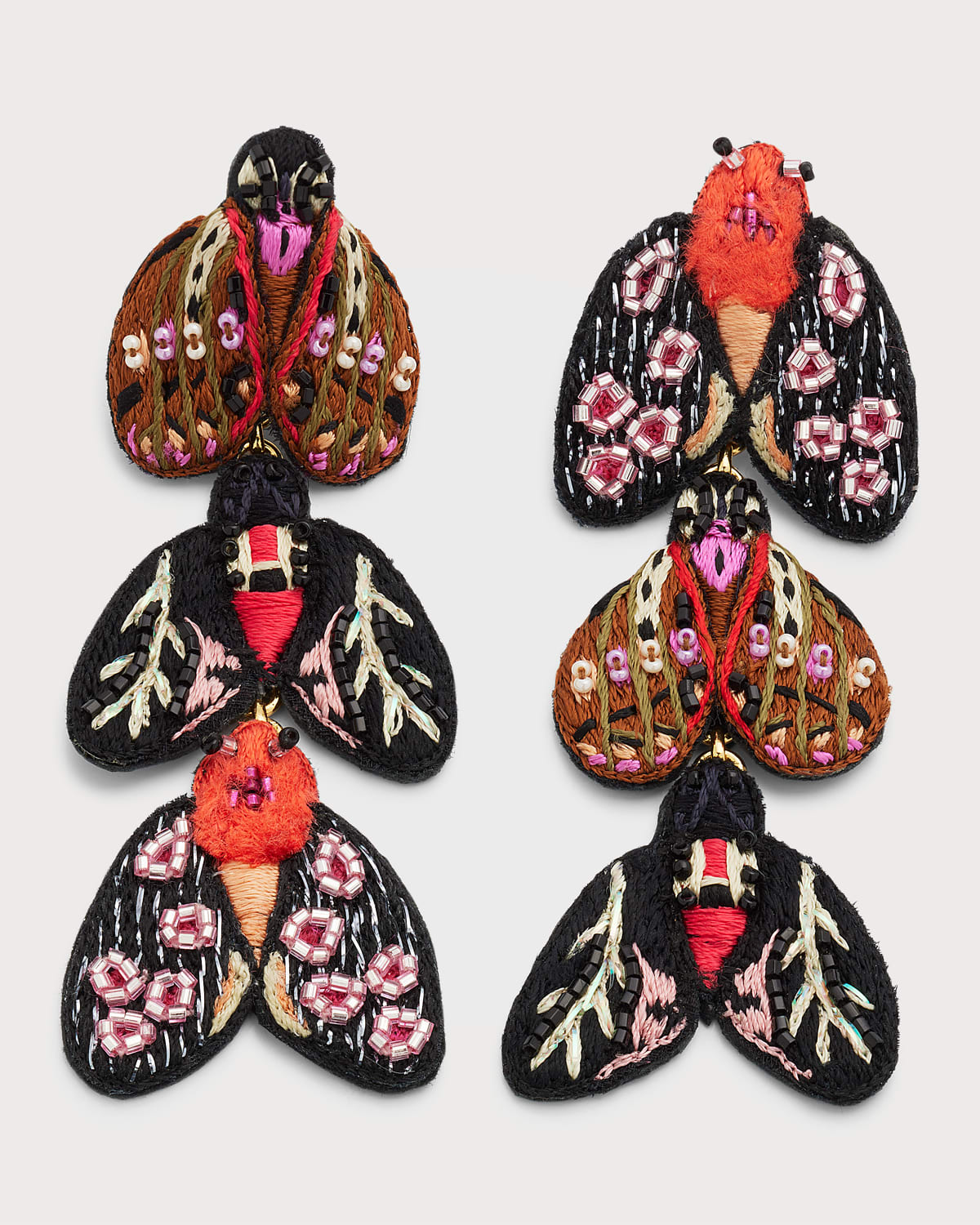 Mignonne Gavigan Moth Lux Statement Earrings In Multi