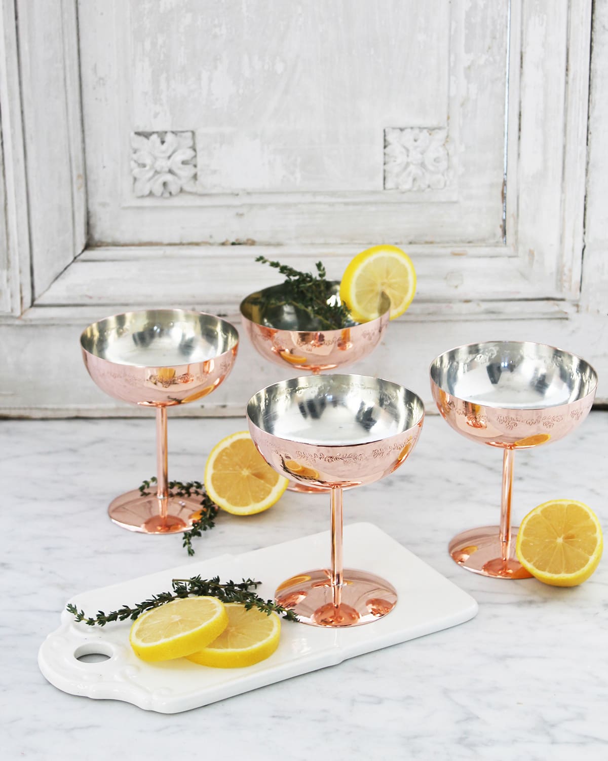 Vintage-Inspired Coupe Glasses, Set of 2