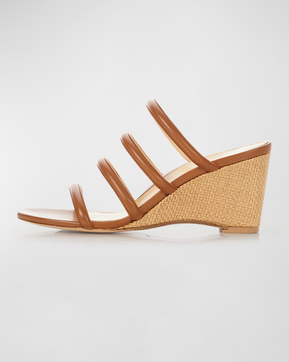 Marion Parke Stefi 70mm Wedge Sandals In Natural/tan
