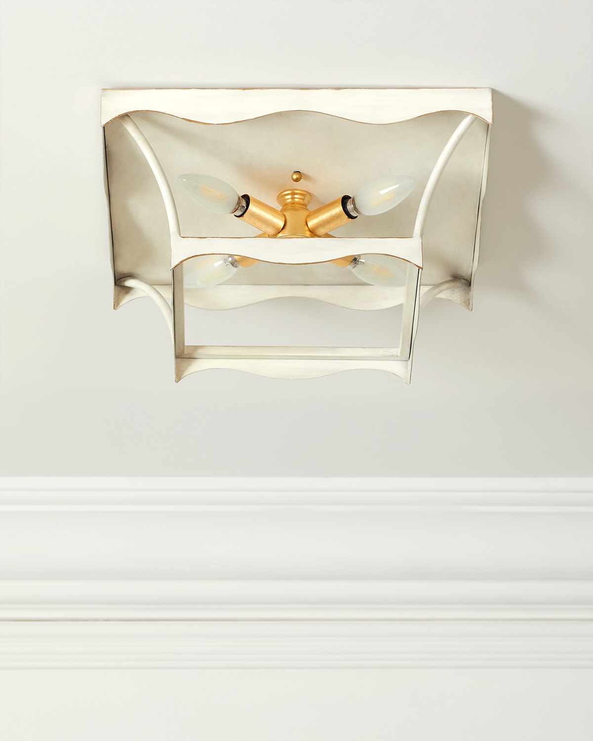 Old World Design Miriam Cream & Gold Flush Mount