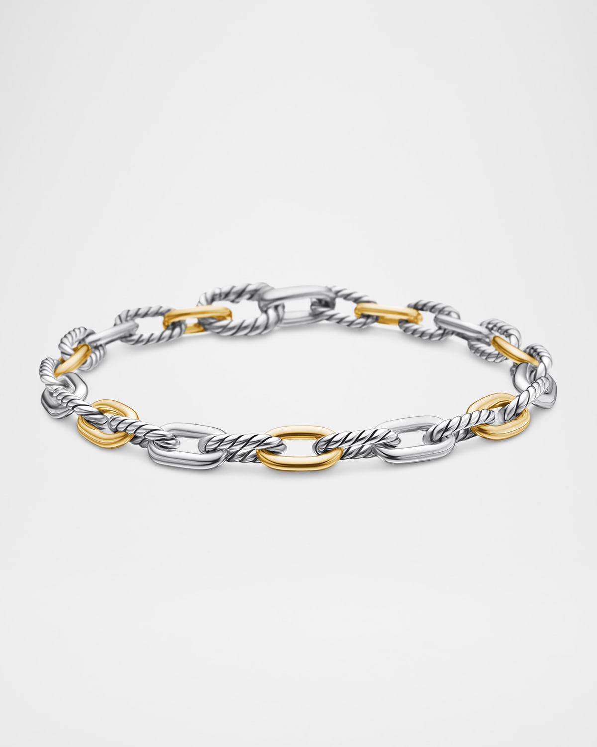 David Yurman DY Madison Chain Bracelet in Silver with 18K Gold, 5.5mm