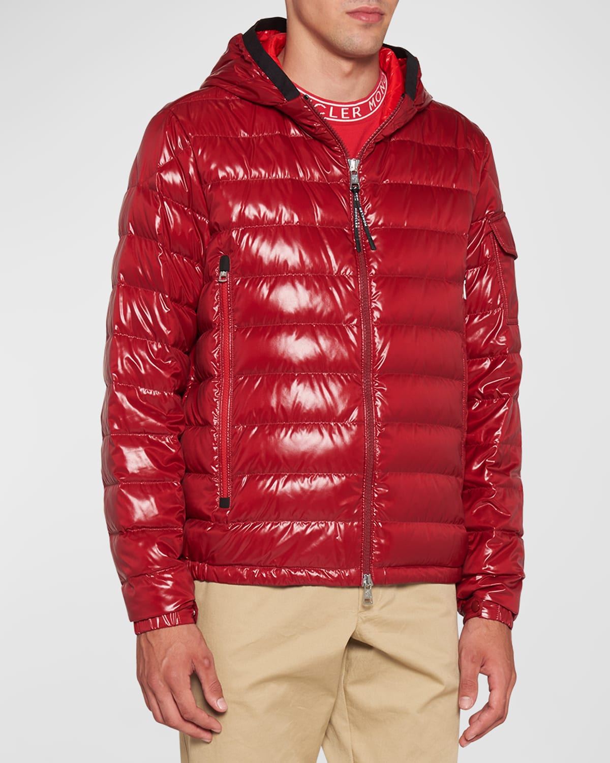 Moncler Galion Jacket In Dark Red