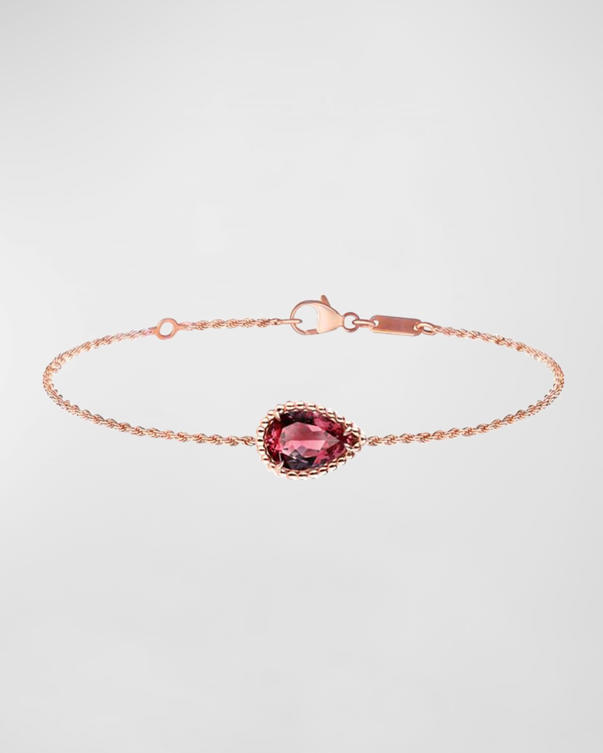 Pink Gold Serpent Boheme Small Motif Garnet Bracelet