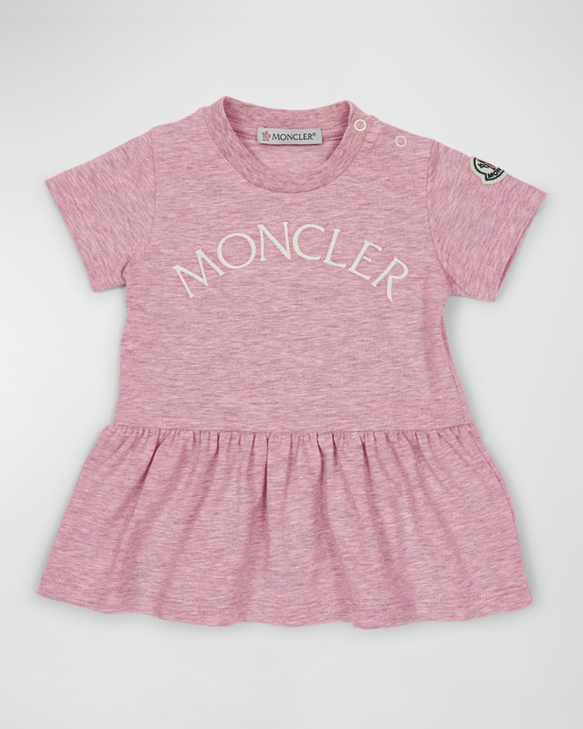 Moncler Girls' Logo Drop Waist Dress - Baby, Little Kid In Pink