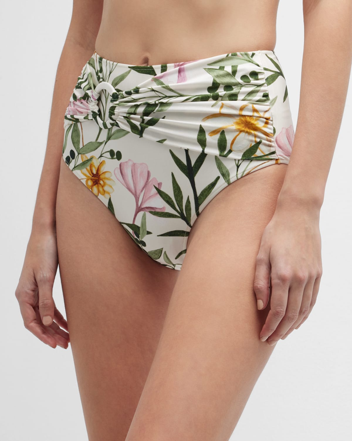 Patbo Jasmin High-waisted Bikini Bottoms In White