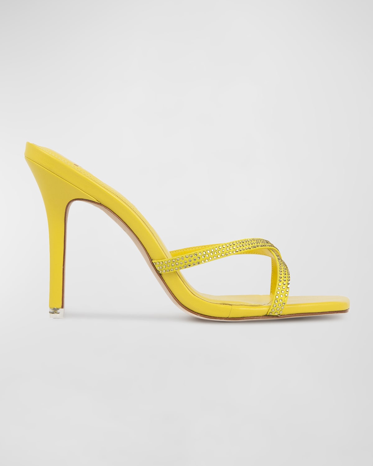 Black Suede Studio Arielle Sandals In Lemon Yellow