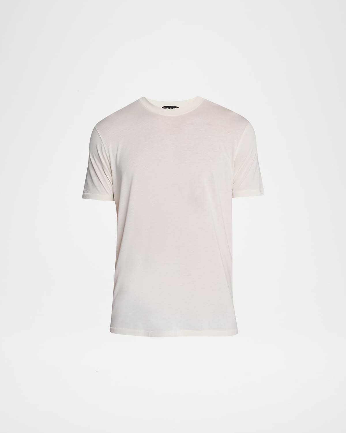 Tom Ford Men's Lyocell-cotton Crewneck T-shirt In Ecru