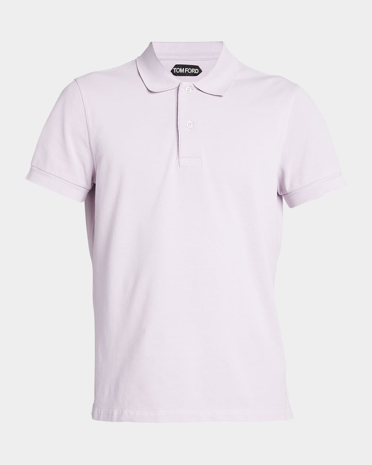 Tom Ford Men's Cotton Pique Polo Shirt In Light Lavender