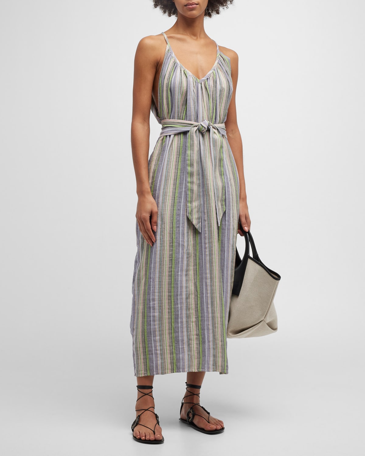 Sydney Striped Maxi Coverup Dress