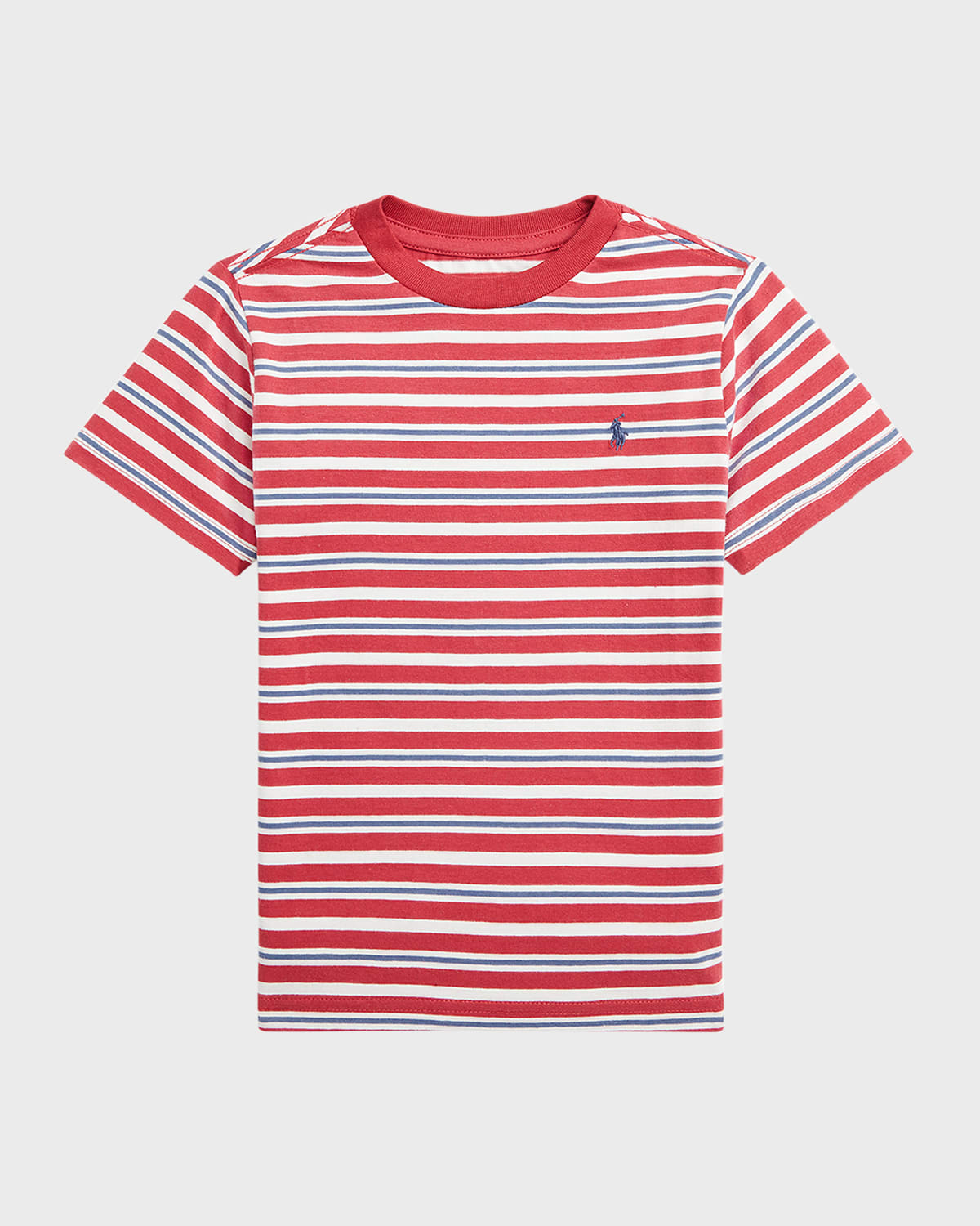 Boy's Striped Embroidered Pony T-Shirt, Size 4-7