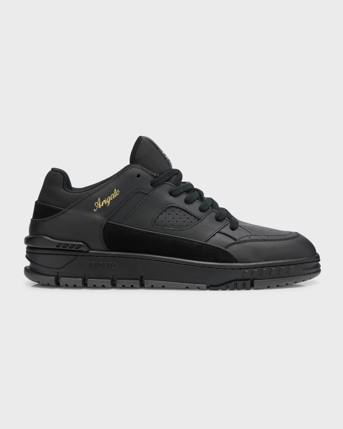Axel Arigato Area Lo Sneakers In Black Suede And Leather In Black