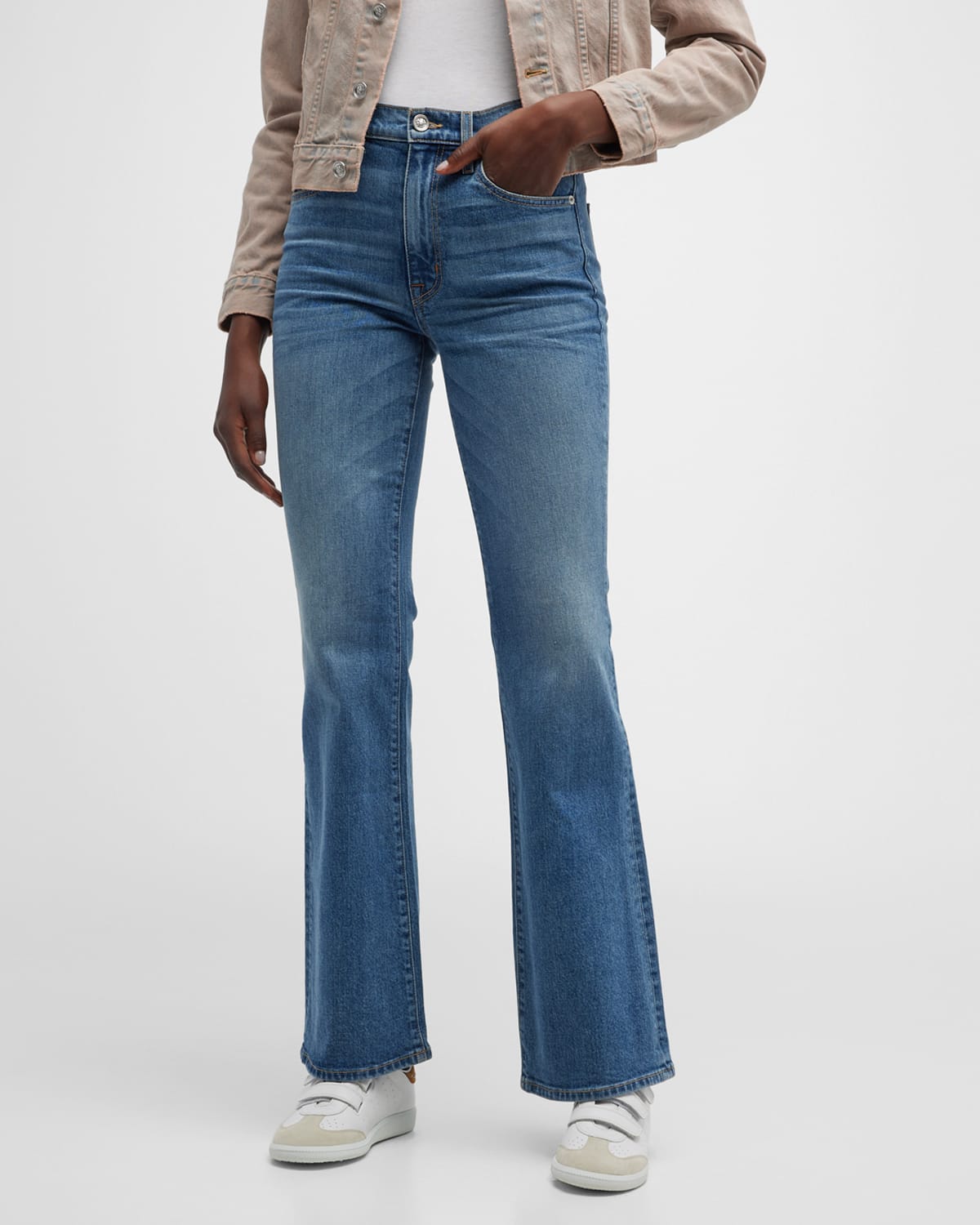 SLVRLAKE Reese Mid-Rise Flared Jeans