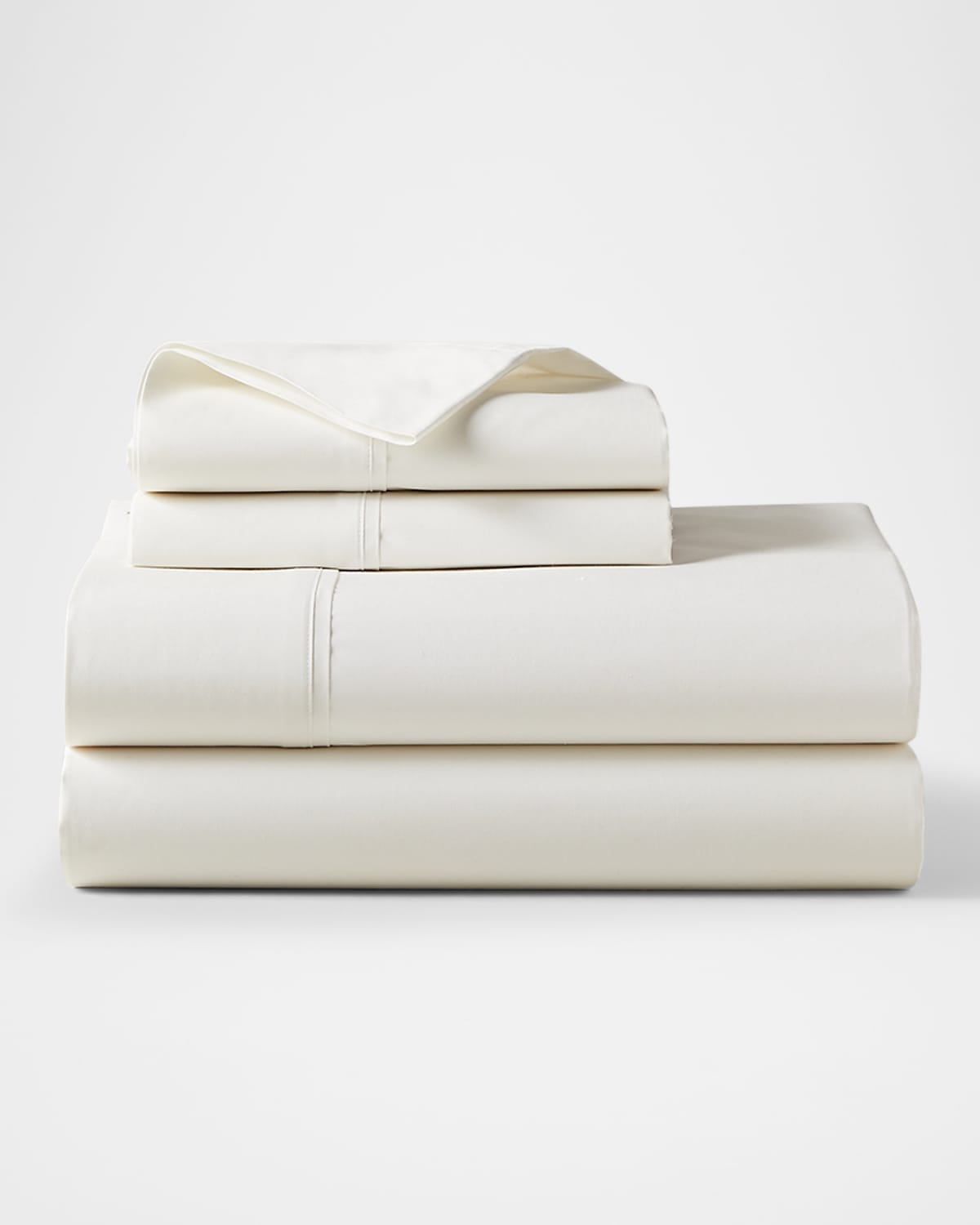 Ralph Lauren Organic 464 Thread Count Percale Twin Flat Sheet In Alabaster