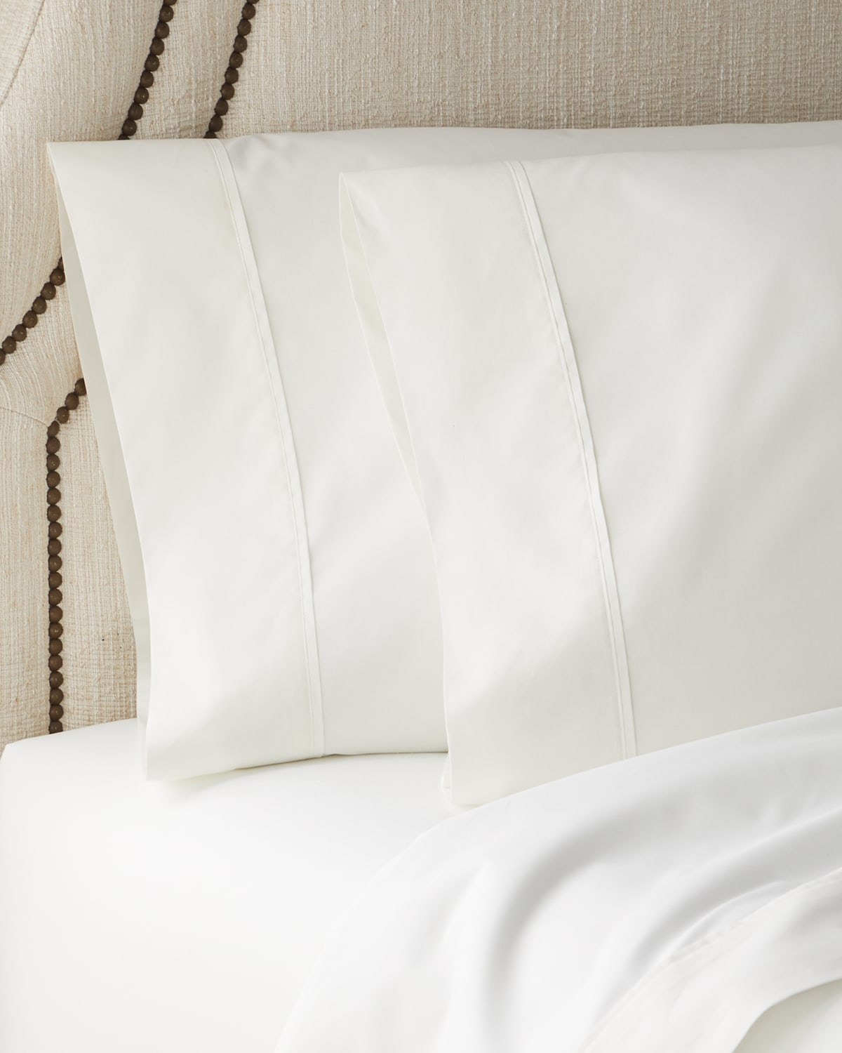 Ralph Lauren Organic 464 Percale Standard Pillowcase In Alabaster