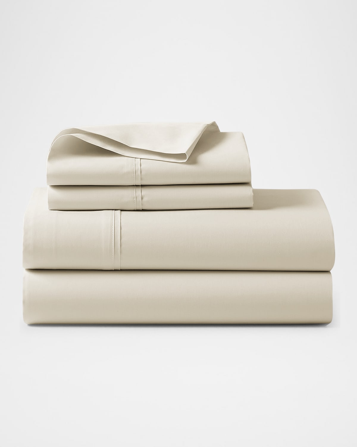 Ralph Lauren Organic 464 Percale Queen Flat Sheet In Sand Dune