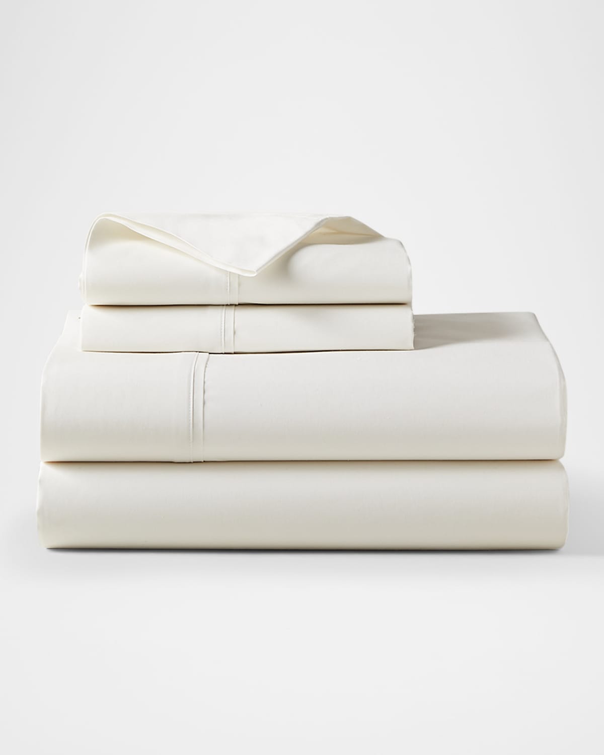 Ralph Lauren Organic 464 Percale King Flat Sheet In Alabaster