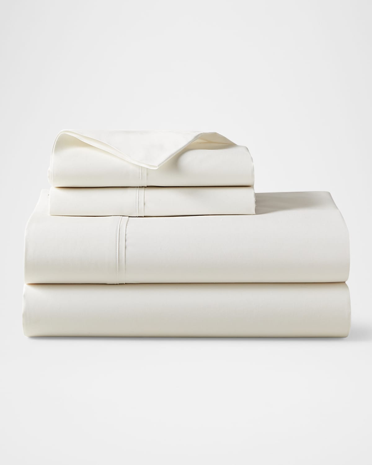 Polo Ralph Lauren Organic 464 Percale Full Fitted Sheet In Alabaster
