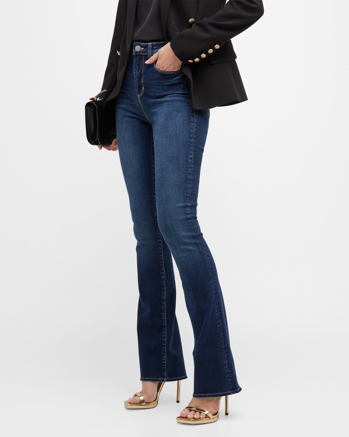 L'Agence Selma High Rise Baby Bootcut Jeans
