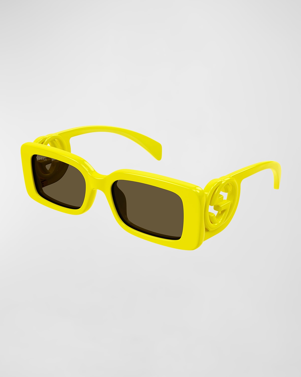 Monochrome GG Rectangle Acetate Sunglasses