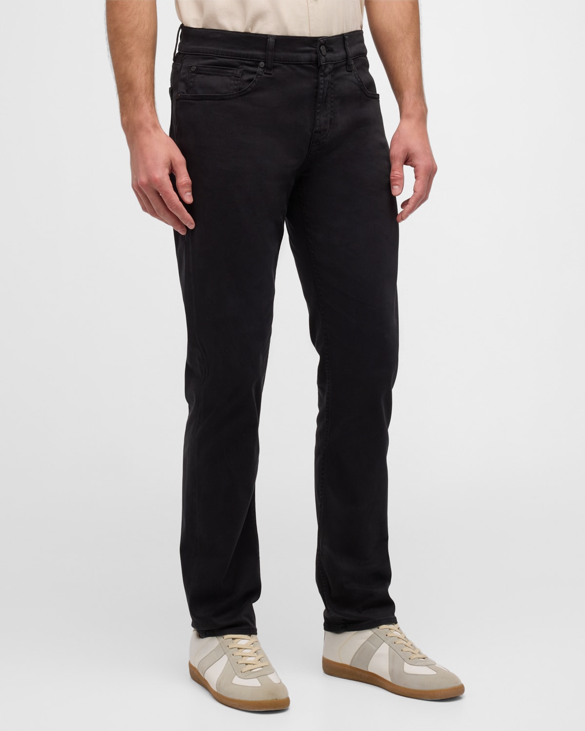 Shop 7 For All Mankind Men's Slimmy 5-pocket Jeans In Khaki