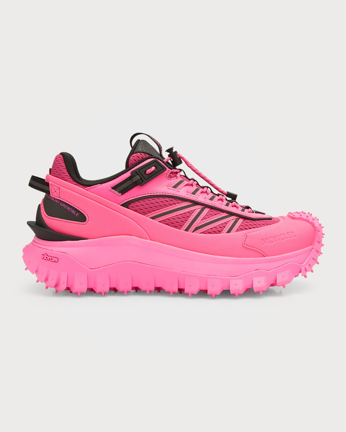 Moncler Grenoble Trailgrip Multicolor Runner Sneakers In Red
