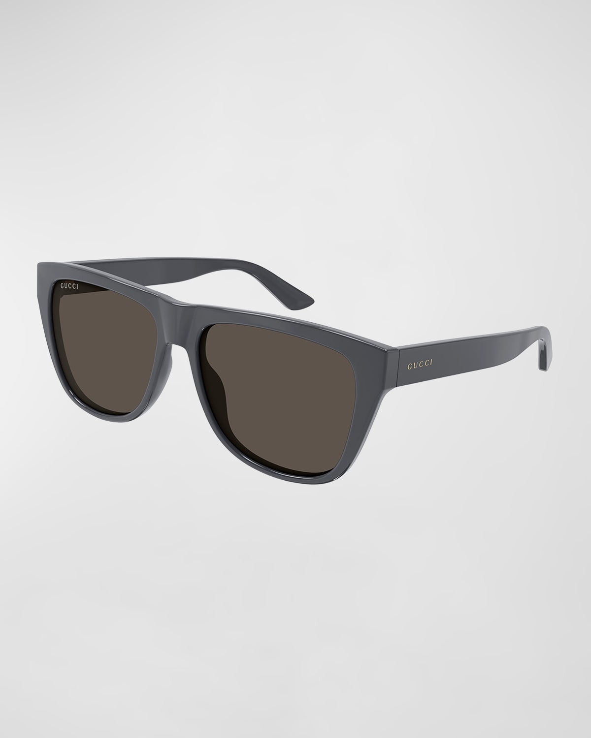 Gucci Men's Minimal Navigator Injection Sunglasses In Grey