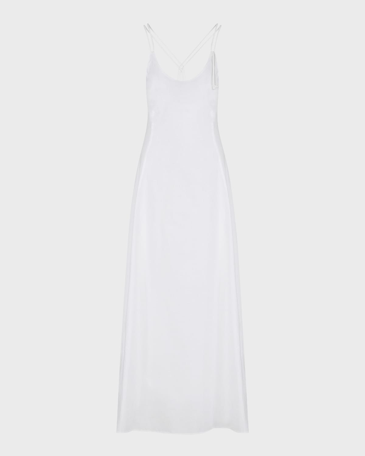 Emporio Armani Cutout Column Maxi Dress In White