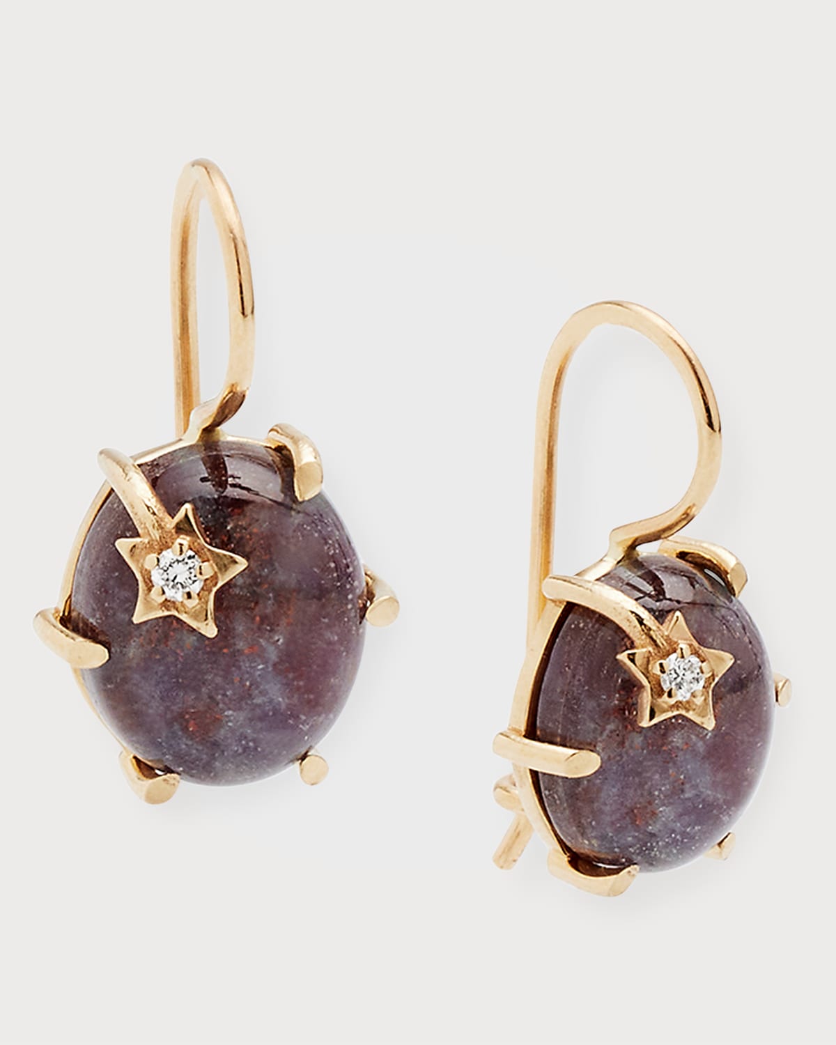 Andrea Fohrman Mini Galaxy Ruby Kyanite Earrings In Gold