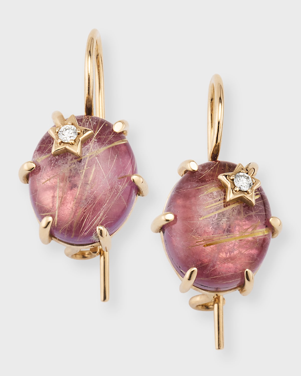 Mini Galaxy Rose De France Drop Earrings