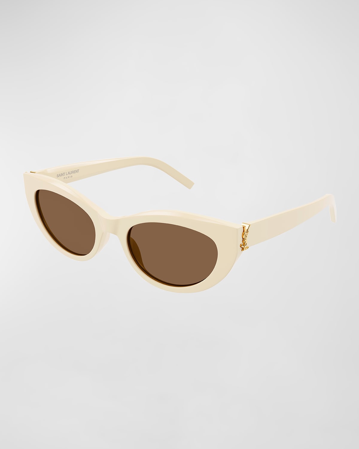 Shop Saint Laurent Monogram Hinge Acetate 54MM Cat Eye Sunglasses