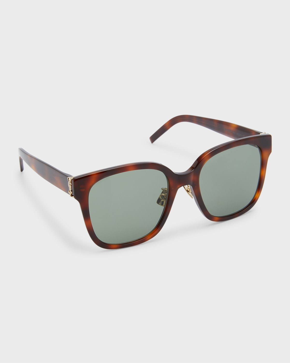 Saint Laurent Ysl Square Acetate Sunglasses In Shiny Medium Hava